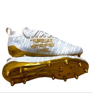 Adidas white & gold football cleats